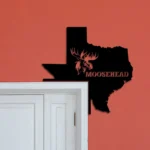 Moosehead Lager Metal Sign Texas State Map 1