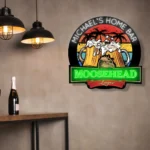 Moosehead Lager Neon Sign Custom Foamy Mug Toast 1
