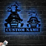 Motorcycle Biker Metal Sign Custom Father Son Snowmobile 1