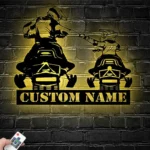 Motorcycle Biker Metal Sign Custom Father Son Snowmobile 1