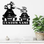 Motorcycle Biker Metal Sign Custom Father Son Snowmobile 1
