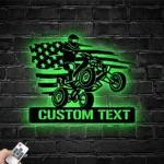 Motorcycle Biker Metal Sign Personalized All Terrain Vehicle Atv 4 Wheels Name 1