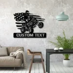 Motorcycle Biker Metal Sign Personalized All Terrain Vehicle Atv 4 Wheels Name 1