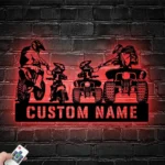 Motorcycle Biker Metal Sign Personalized Family Atv Quad 1