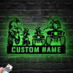 Motorcycle Biker Metal Sign Personalized Family Atv Quad 1