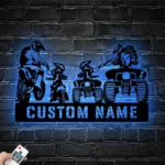 Motorcycle Biker Metal Sign Personalized Family Atv Quad 1