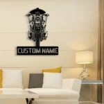 Motorcycle Biker Metal Sign Personalized Mexican Skeleton Rider Name 1