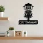 Motorcycle Biker Metal Sign Personalized Mexican Skeleton Rider Name 1