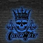 Motorcycle Biker Metal Sign Skeleton Artist Ink Studio 1