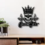 Motorcycle Biker Metal Sign Skeleton Artist Ink Studio 1