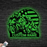Motorcycle Biker Metal Sign Usa Standard Dad And Son Riding Motorcycle Kbb 1
