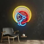 Motorcycle Biker Neon Sign Vintage Astronaut 1