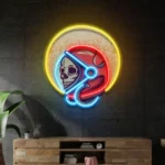 Motorcycle Biker Neon Sign Vintage Astronaut 1