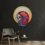 Motorcycle Biker Neon Sign Vintage Astronaut 1