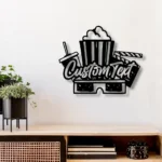 Movies Tv Metal Sign Stylish Movie And Popcorn 1