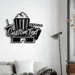 Movies Tv Metal Sign Stylish Movie And Popcorn 1