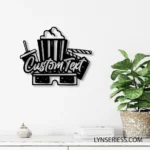 Movies Tv Metal Sign Stylish Movie And Popcorn 1