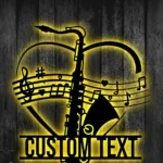 Music Metal Sign Artistic Saxophone Musical Instrument 1