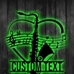 Music Metal Sign Artistic Saxophone Musical Instrument 1
