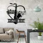 Music Metal Sign Artistic Saxophone Musical Instrument 1