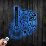 Music Metal Sign Custom Acoustic Guitar 1