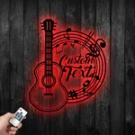 Music Metal Sign Custom Acoustic Guitar 1