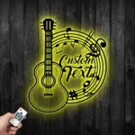 Music Metal Sign Custom Acoustic Guitar 1