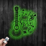 Music Metal Sign Custom Acoustic Guitar 1