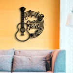 Music Metal Sign Custom Acoustic Guitar 1