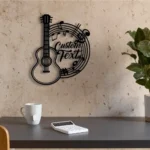 Music Metal Sign Custom Acoustic Guitar 1