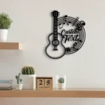 Music Metal Sign Custom Acoustic Guitar 1