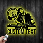 Music Metal Sign Custom Disc Jockey 1