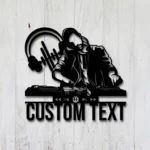 Music Metal Sign Custom Disc Jockey 1