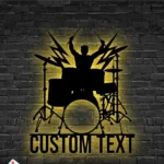 Music Metal Sign Custom Drummer 1