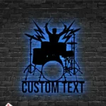 Music Metal Sign Custom Drummer 1