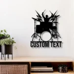 Music Metal Sign Custom Drummer 1