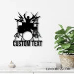 Music Metal Sign Custom Drummer 1