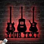 Music Metal Sign Custom Guitar Player 1