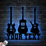 Music Metal Sign Custom Guitar Player 1