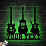 Music Metal Sign Custom Guitar Player 1