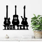 Music Metal Sign Custom Guitar Player 1