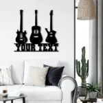 Music Metal Sign Custom Guitar Player 1