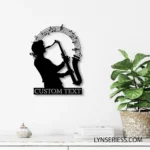 Music Metal Sign Custom Man Saxophone Musical Instrument 1