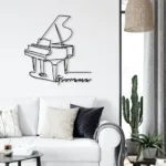 Music Metal Sign Custom Musical Note Piano Player 1