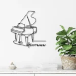 Music Metal Sign Custom Musical Note Piano Player 1