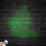 Music Metal Sign Custom Musical Note Piano Player 1