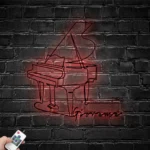Music Metal Sign Custom Musical Note Piano Player 1