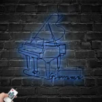 Music Metal Sign Custom Musical Note Piano Player 1