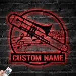 Music Metal Sign Custom Trombone 1