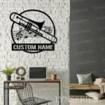 Music Metal Sign Custom Trombone 1